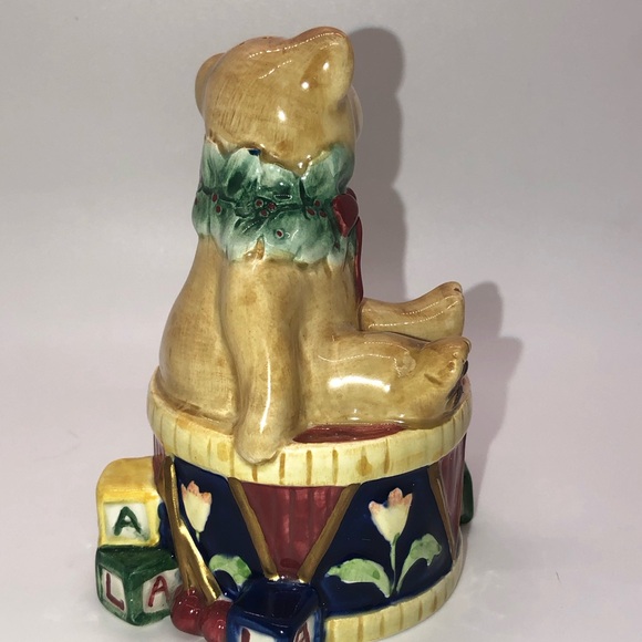 Fitz & Floyd Old FASHION CHRISTMAS Salt & Pepper Shakers Rocking Horse And Bear - Picture 4 of 13